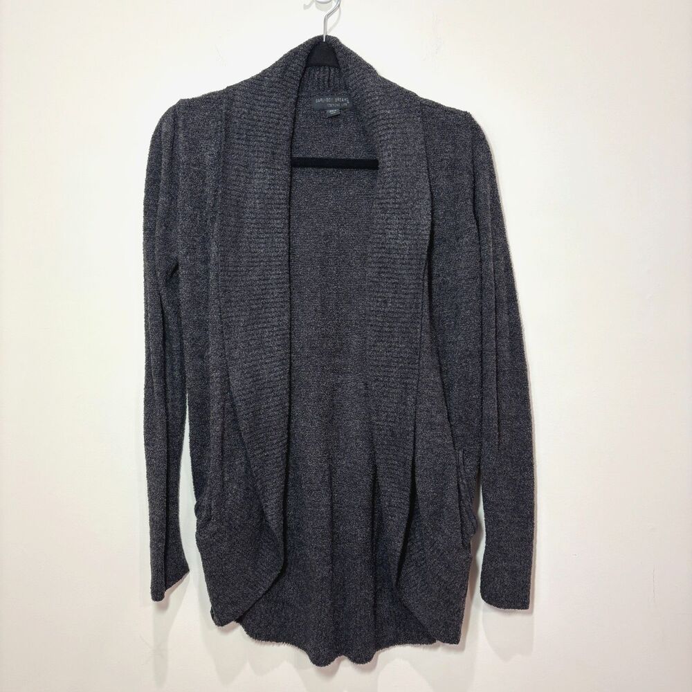 Barefoot Dreams Cozy Chic Lite Circle Open Front Cardigan XS/S Dark Gray Lounge
